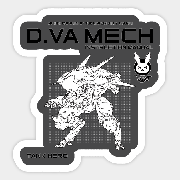 Overwatch D Va Mech Operation Manual Overwatch Sticker TeePublic UK overwatch-d-va-mech-operation-manual-overwatch-sticker-teepublic-uk